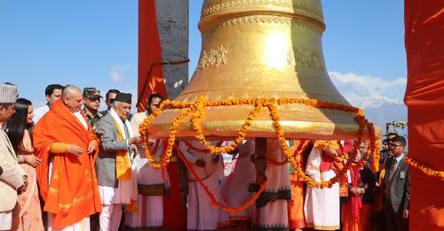 President inaugurates consecration of ‘Muktinath Mahaghanta’ at Panchakot