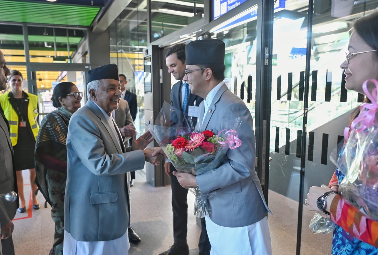 President Paudel reaches Geneva