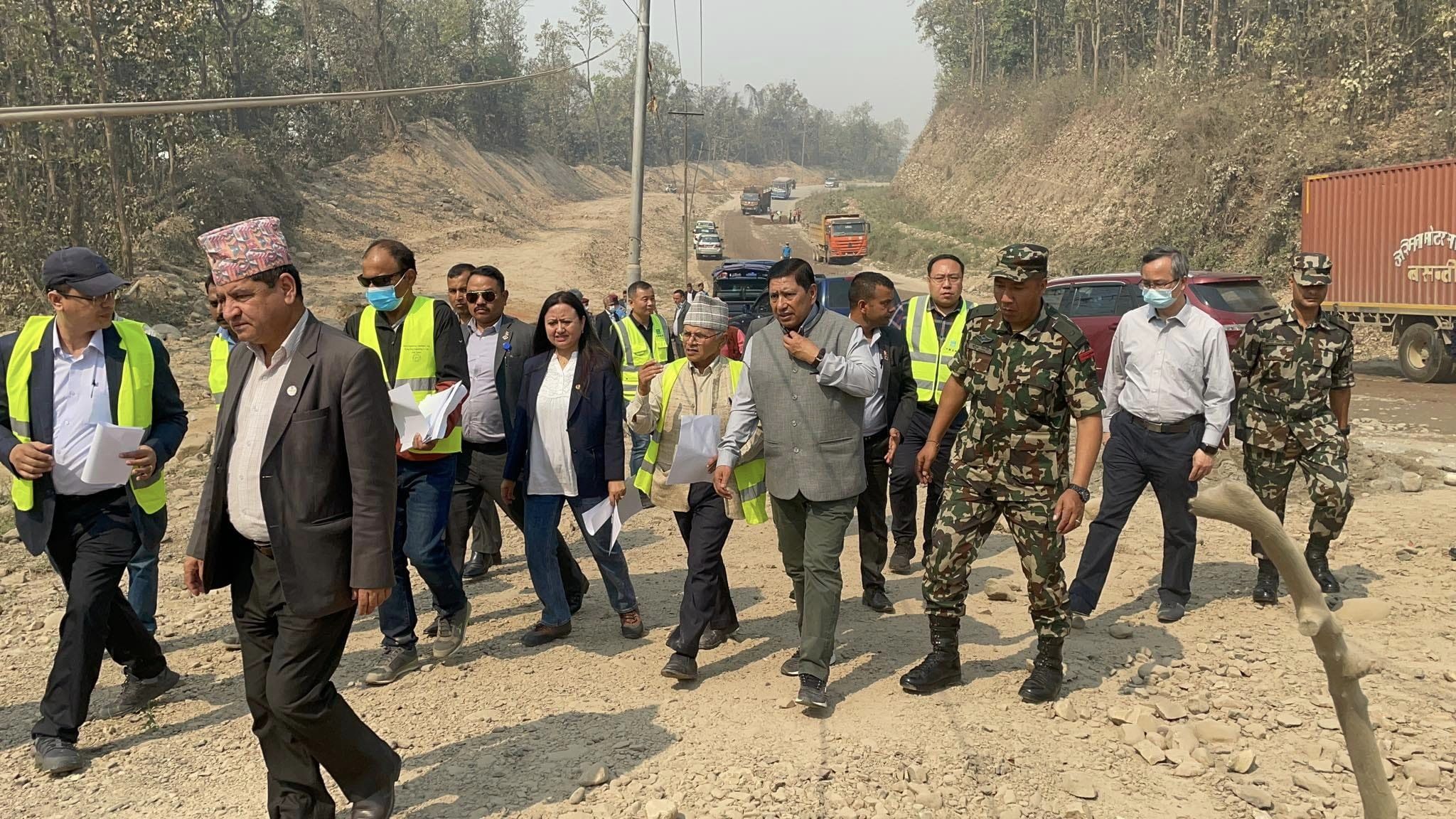 DPM Shrestha instructs earliest expansion of Narayangadh-Butwal road