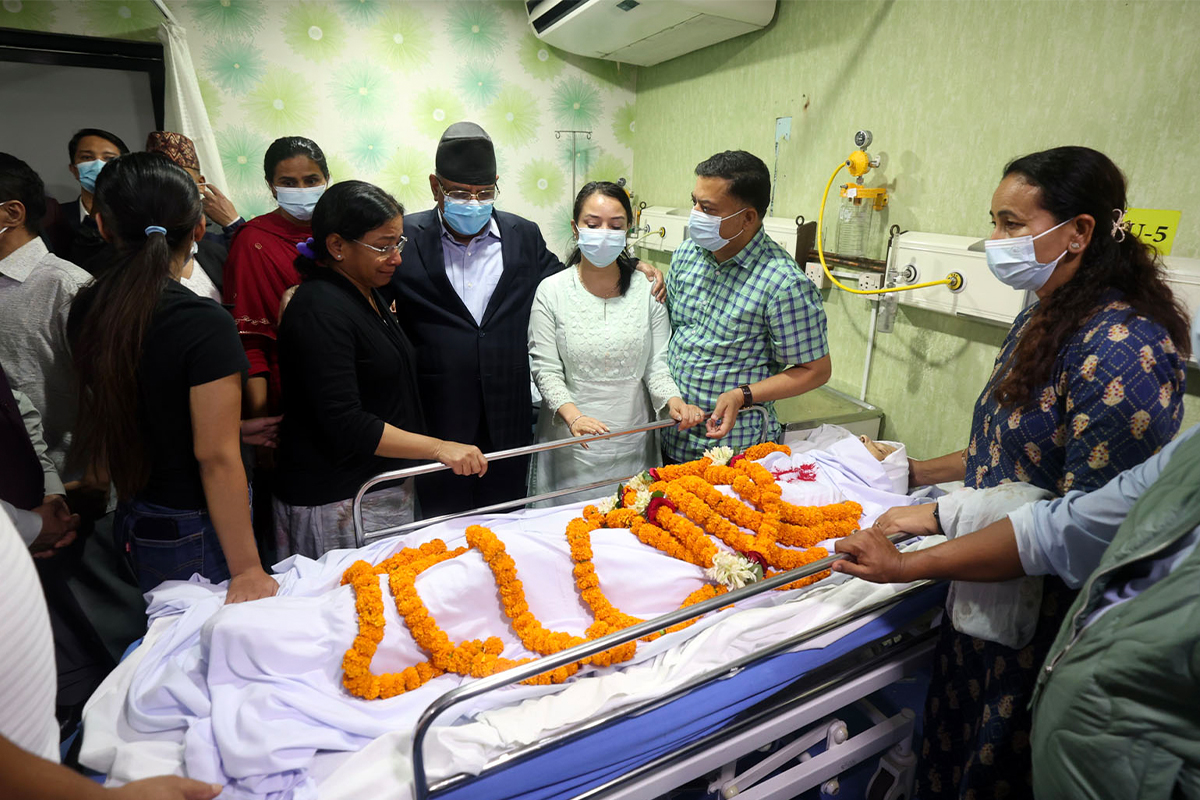 In Pictures : PM Dahal’s wife passed away on Wednesday morning