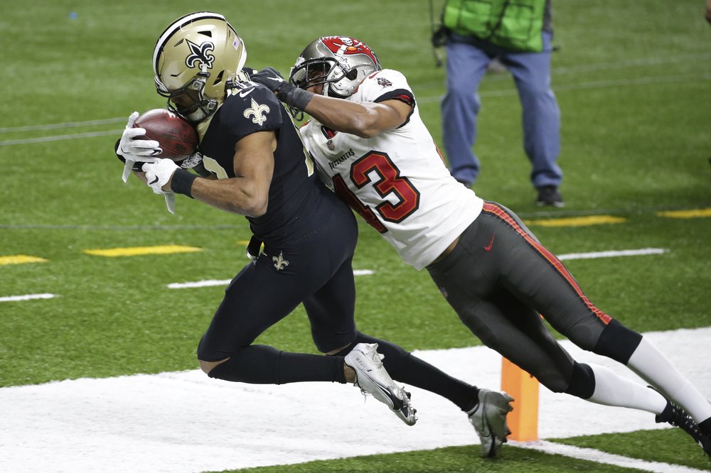 Brady, Bucs, end playoffs for Saints, Brees, 30-20