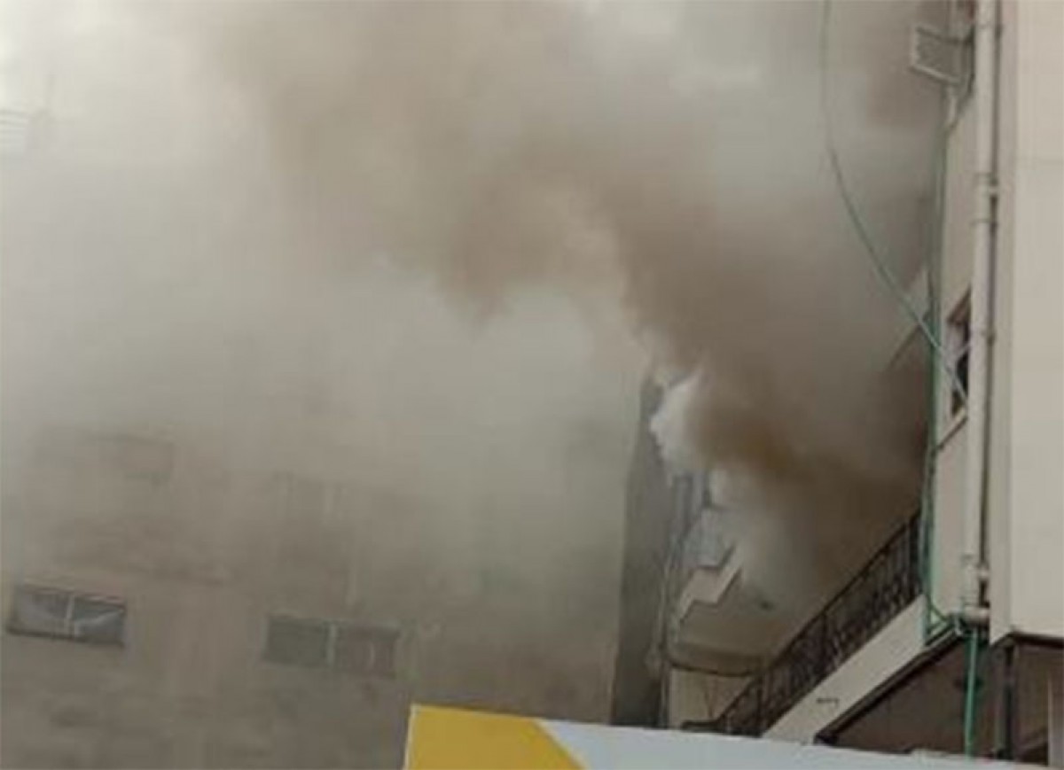 Fire broke out near Police Complex in Teku