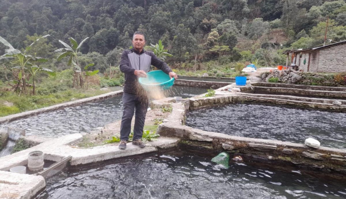 Retired policeman and former people’s representative making handsome income from rainbow trout fish trade