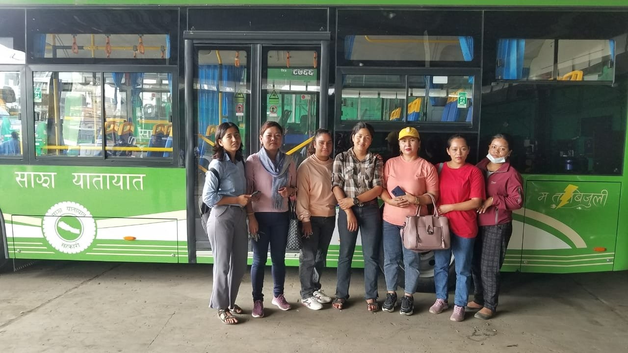 Electric bus service started by Sajha yatayat