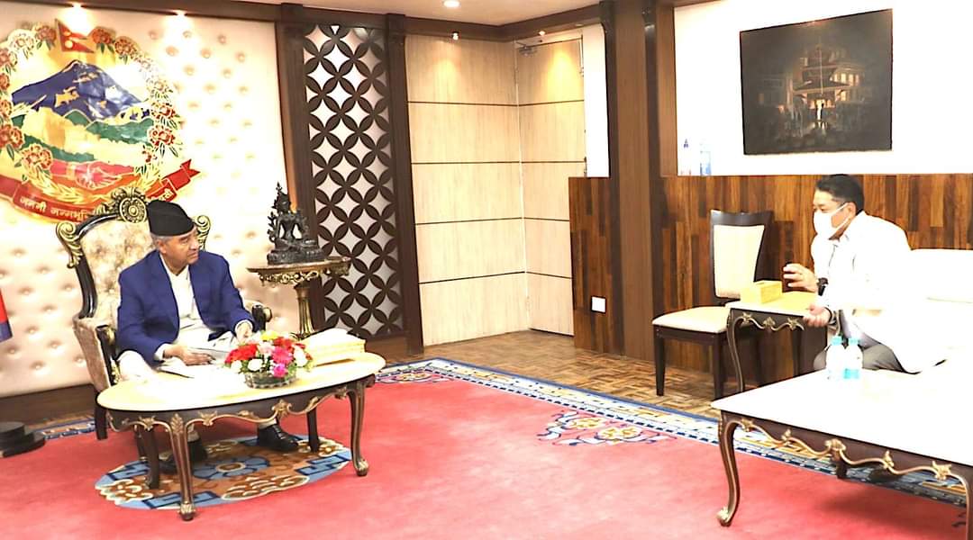 NMA President pays courtesy call on PM Deuba