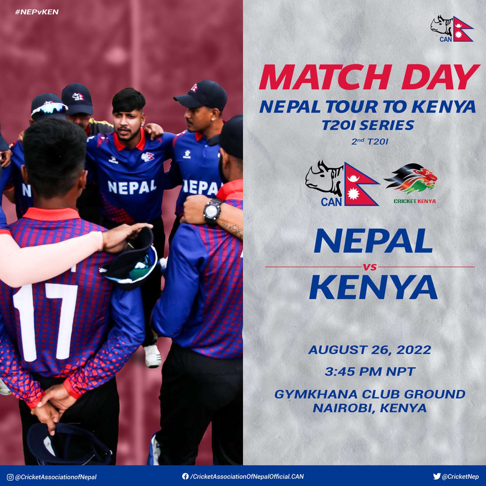 Nepal vs Kenya, second T20 match today