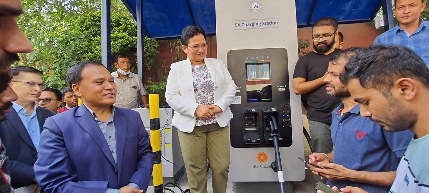 Charging station inaugurated by Minister Bhushal