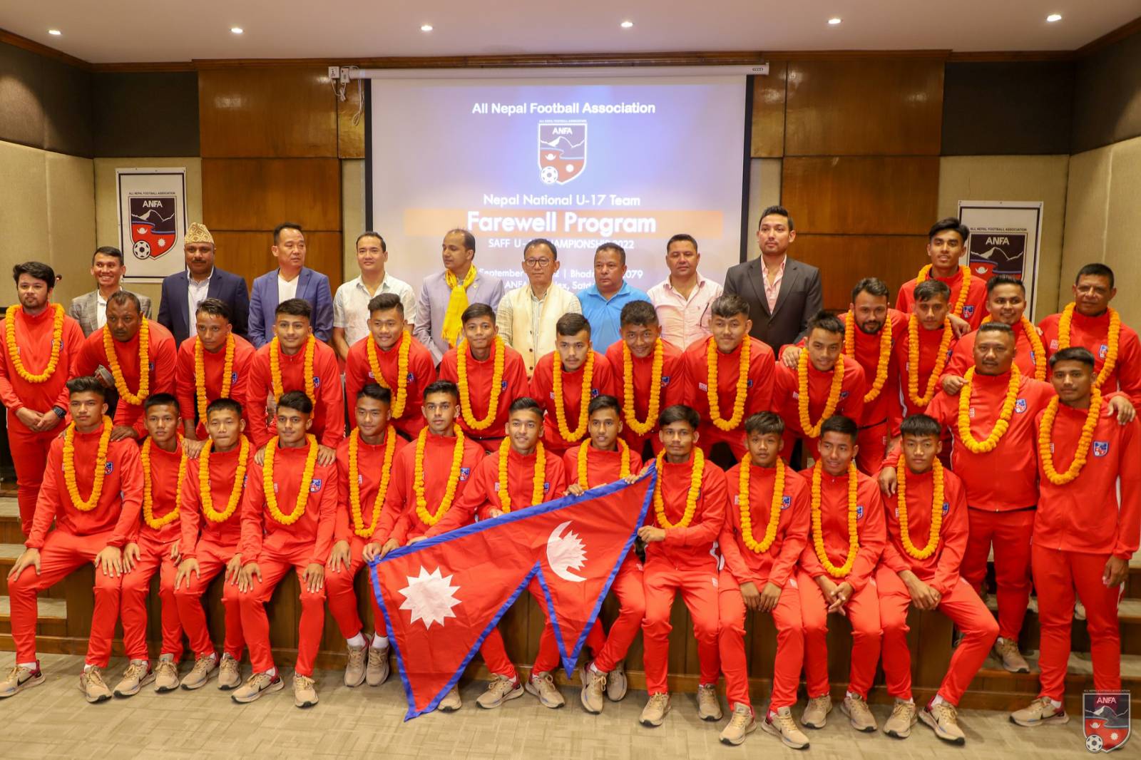 ANFA bids farewell to national U-17 football team