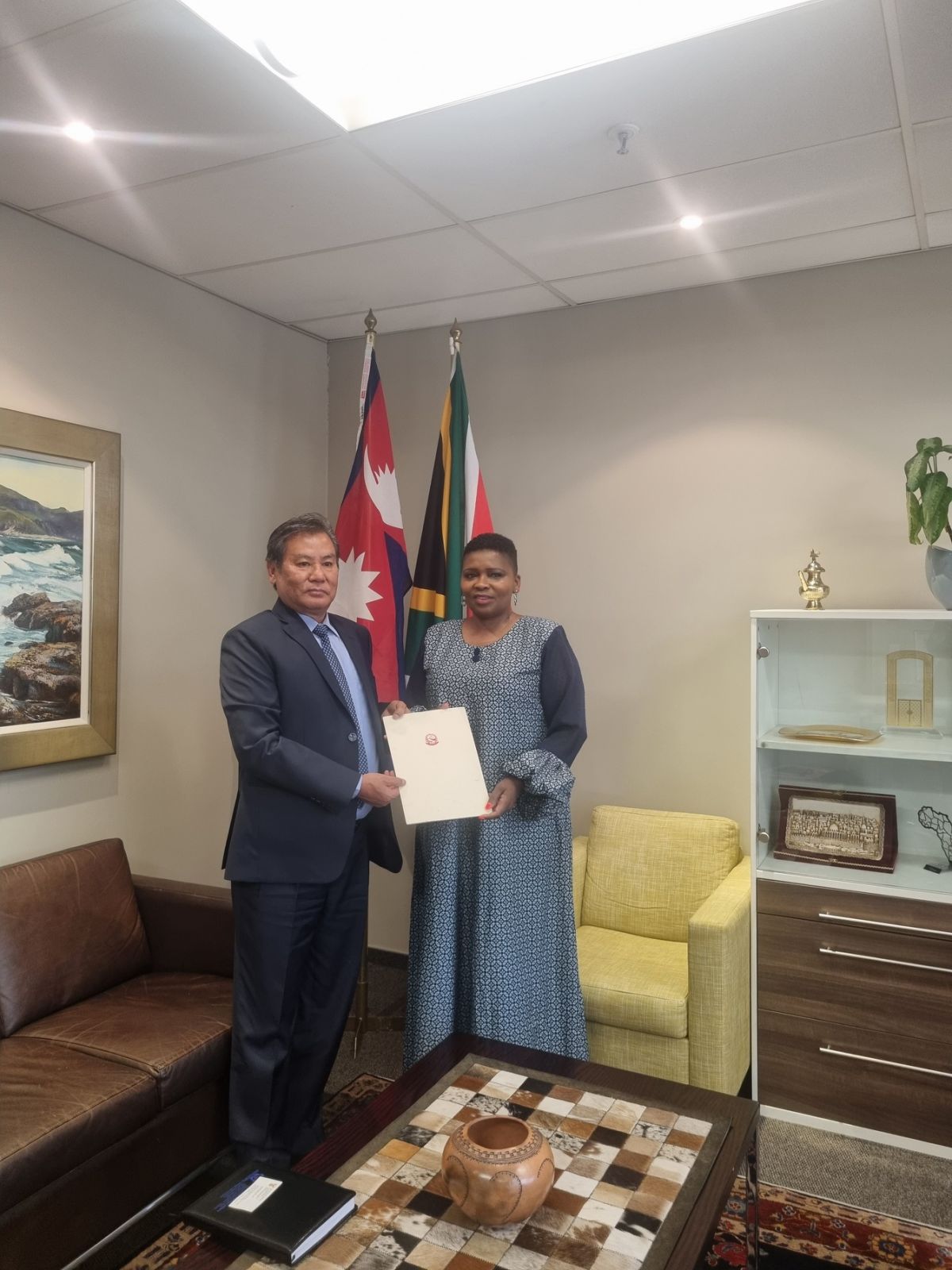 Diplomats of Nepal and South Africa meet