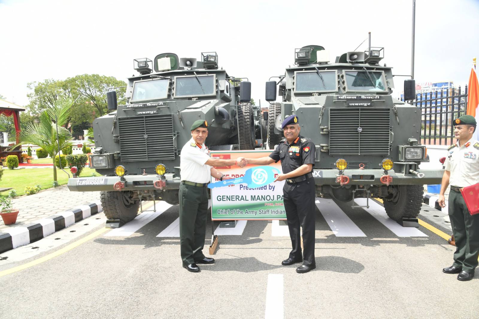 Chief of Army Staff of India handed over various materials