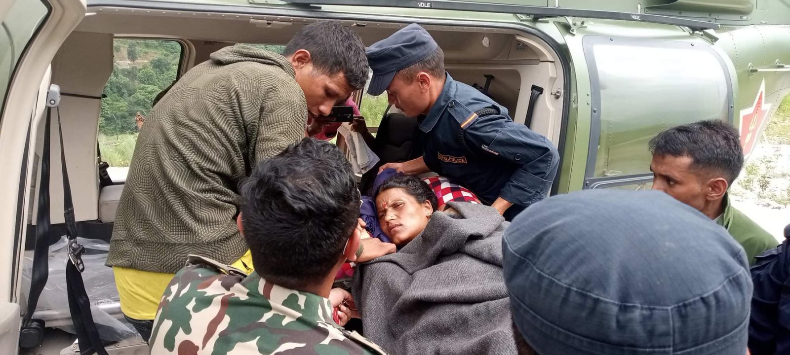 Helicopter rescued pregnant woman in Jajarkot