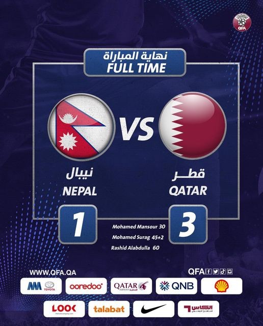 U-20 Asian Cup: Nepal loses to Qatar