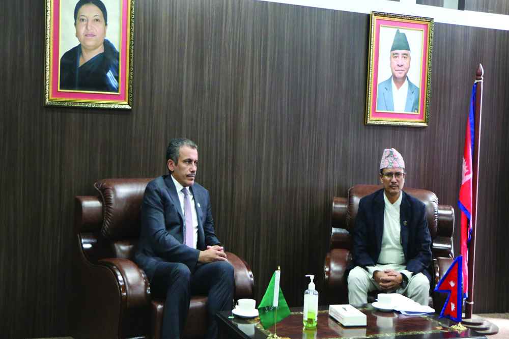 Minister Kunwar and Saudi ambassador meet