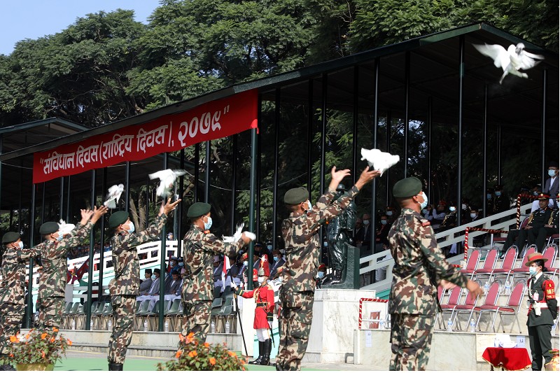 President Bhandari attends Constitution Day celebration