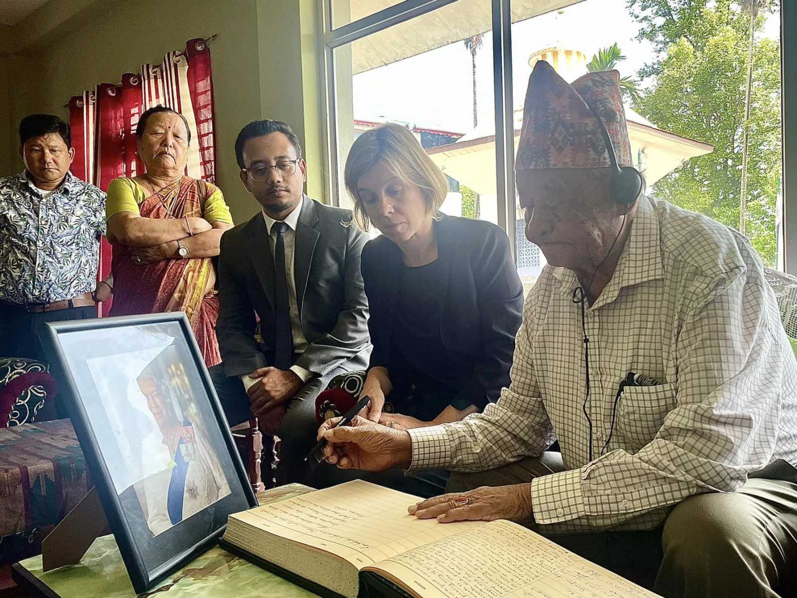 Book of condolence signed by recipient of Victoria Cross