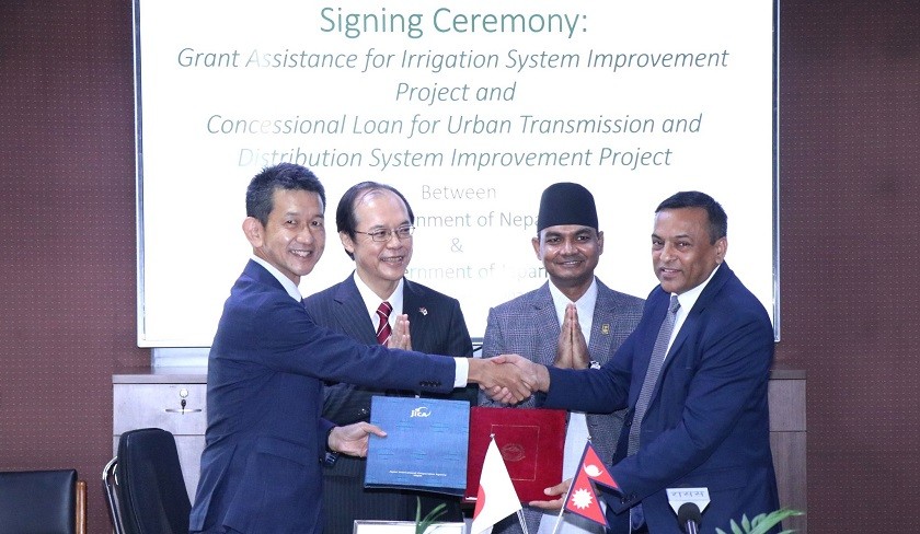 Agreement on irrigation system restoration between Nepal & Japan