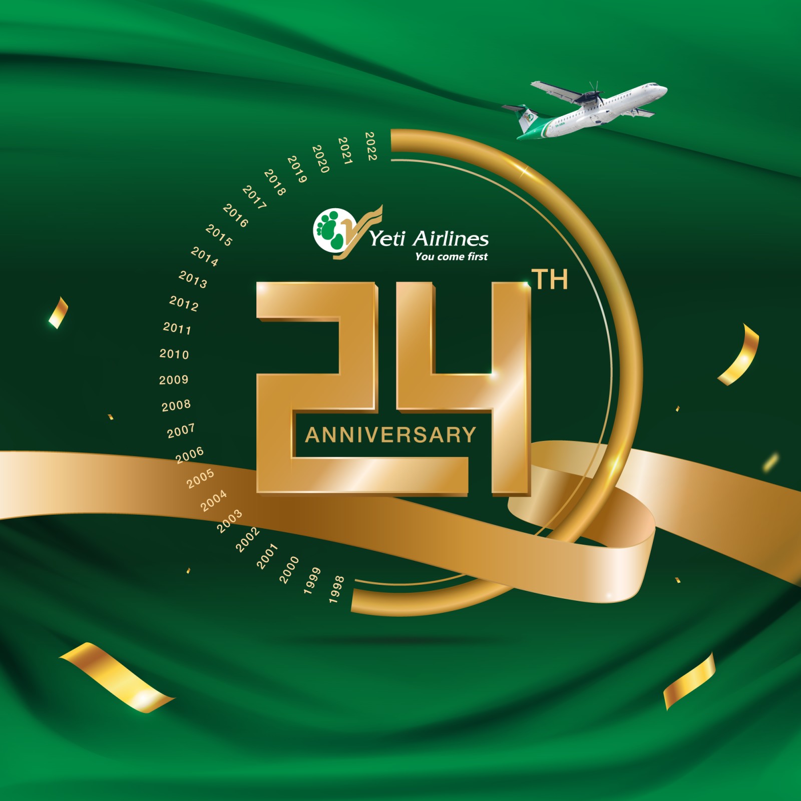 Yeti airlines celebrates 24 years of service