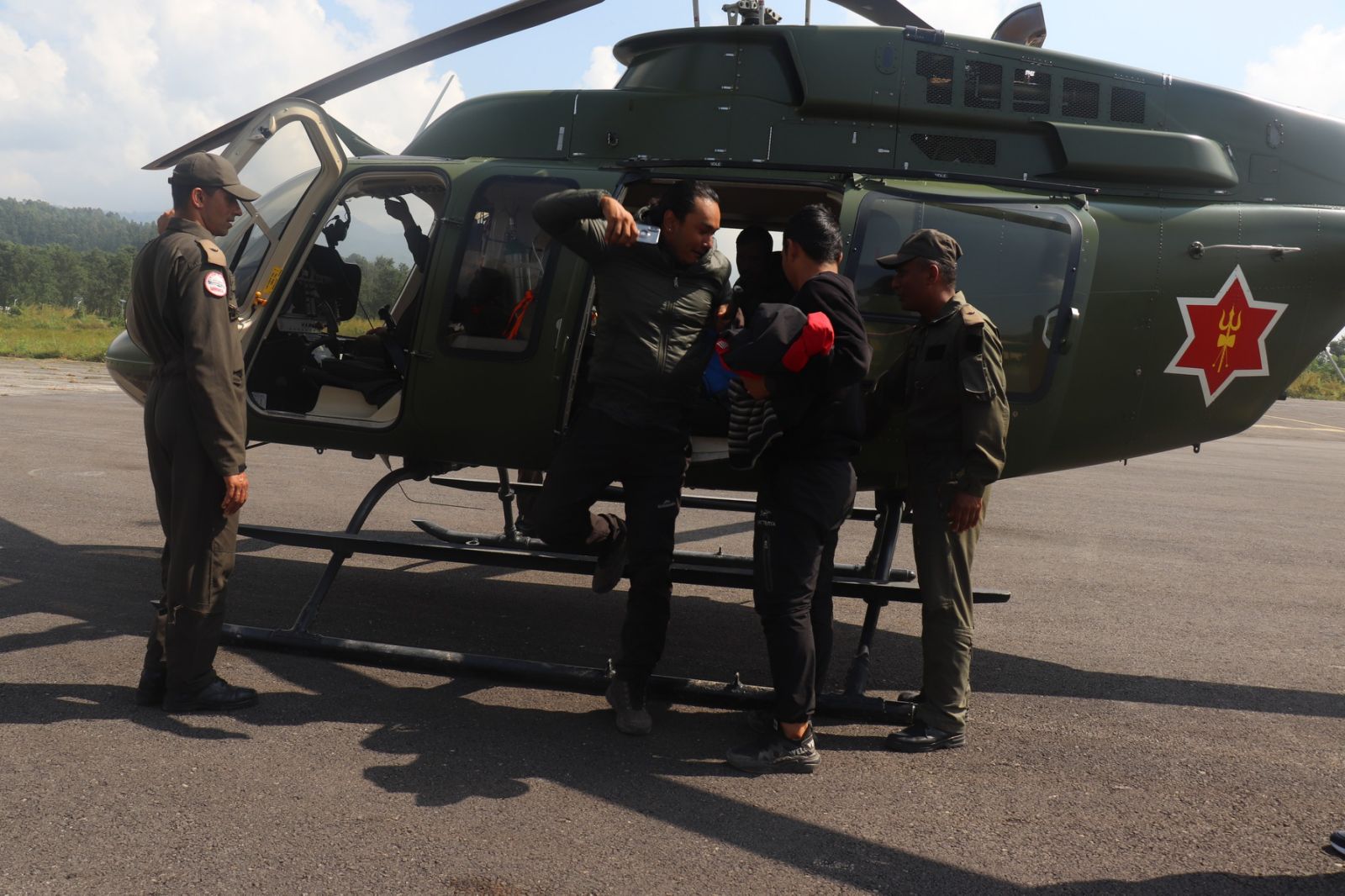 4 people were rescued by the Nepali Army from Dolpa district