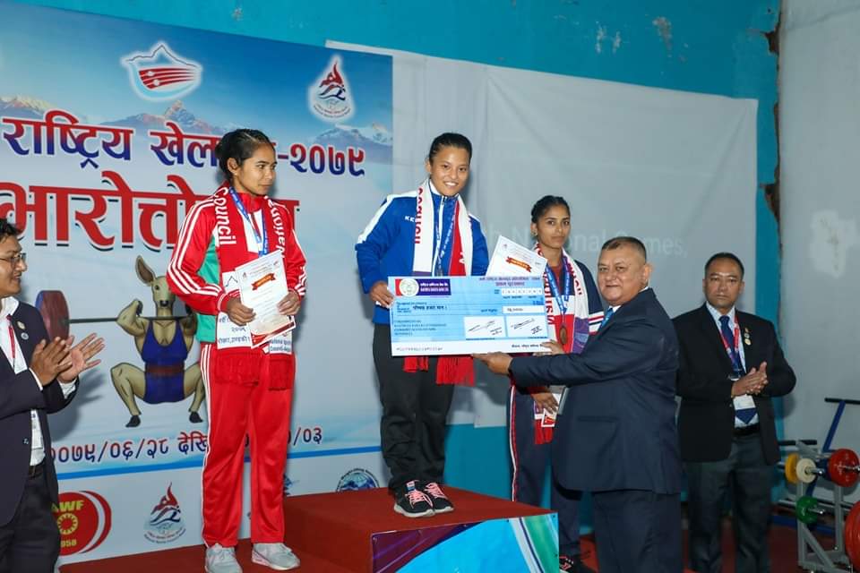 NP’s Tika Maya bags gold in weight lifting