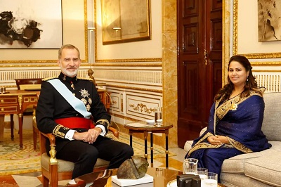 Dhakal presents letter of credence to King of Spain