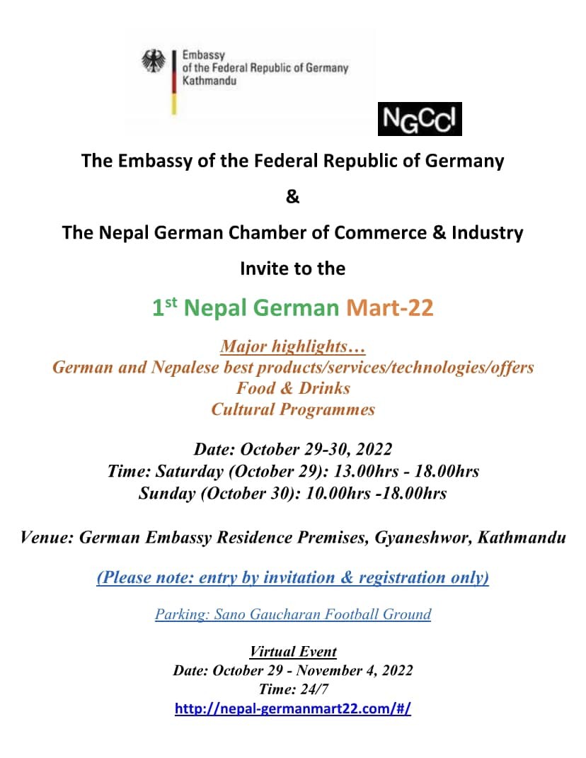 Nepal German Mart is starting tomorrow in Kathmandu