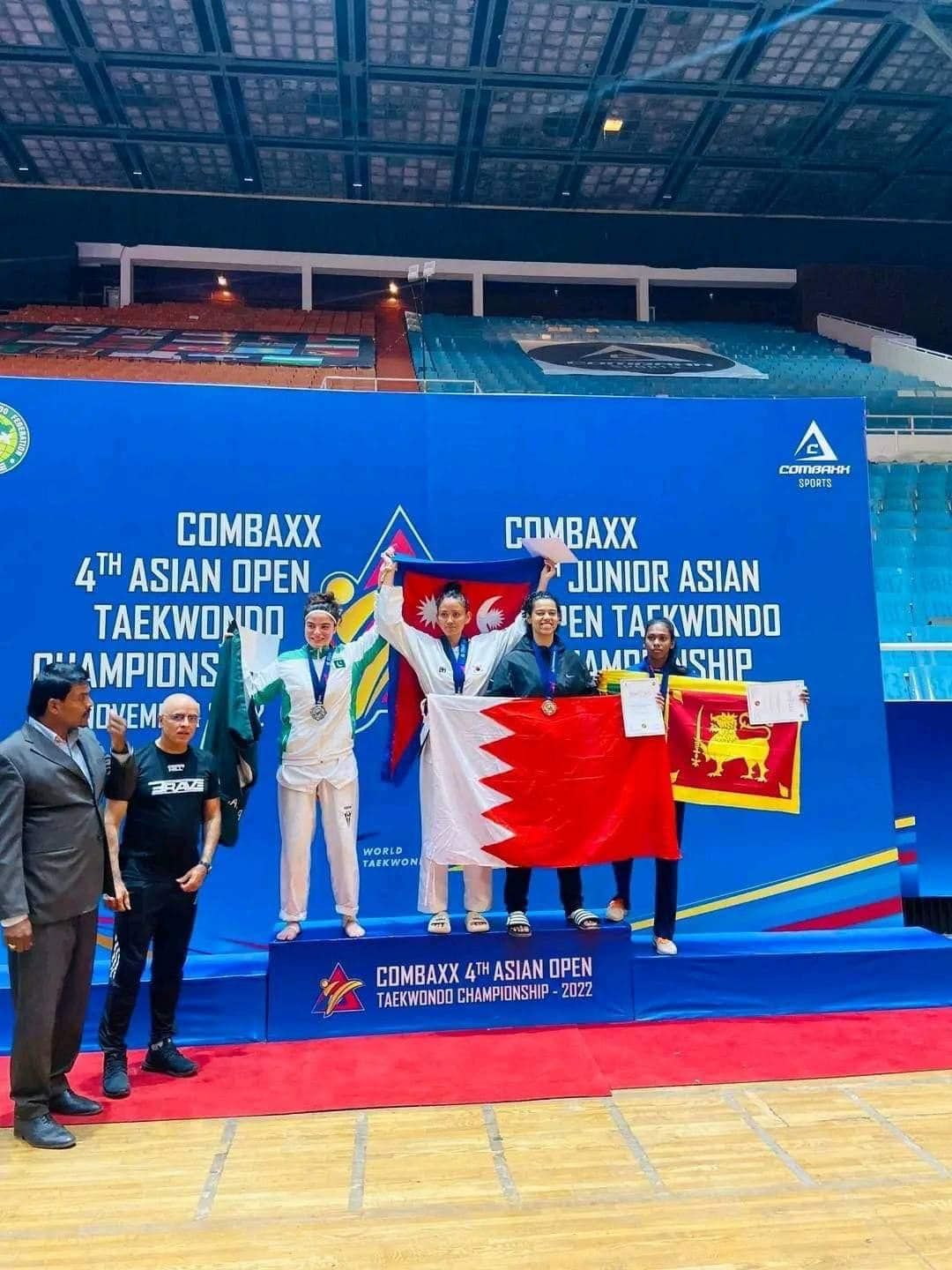 Gold for Nepali women in Asian Taekwondo