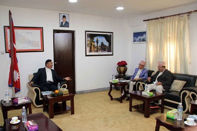 Chief Thapaliya, EC officials met VP Pun