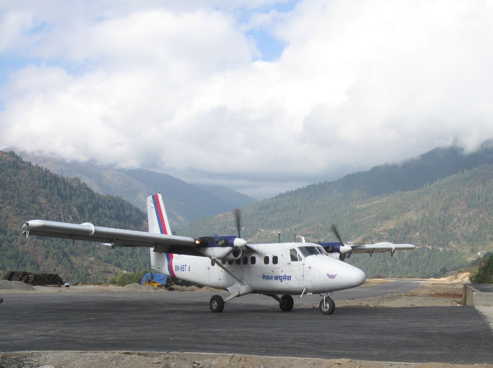 Entrance to Phaplu Airport unusable