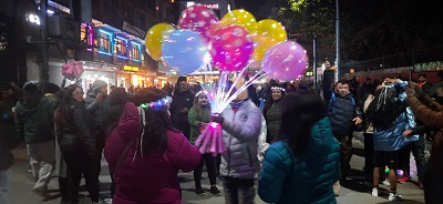 New Year eve celebration in thamel