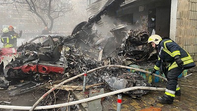 Helicopter crash near Ukrainian capital Kyiv kills 17