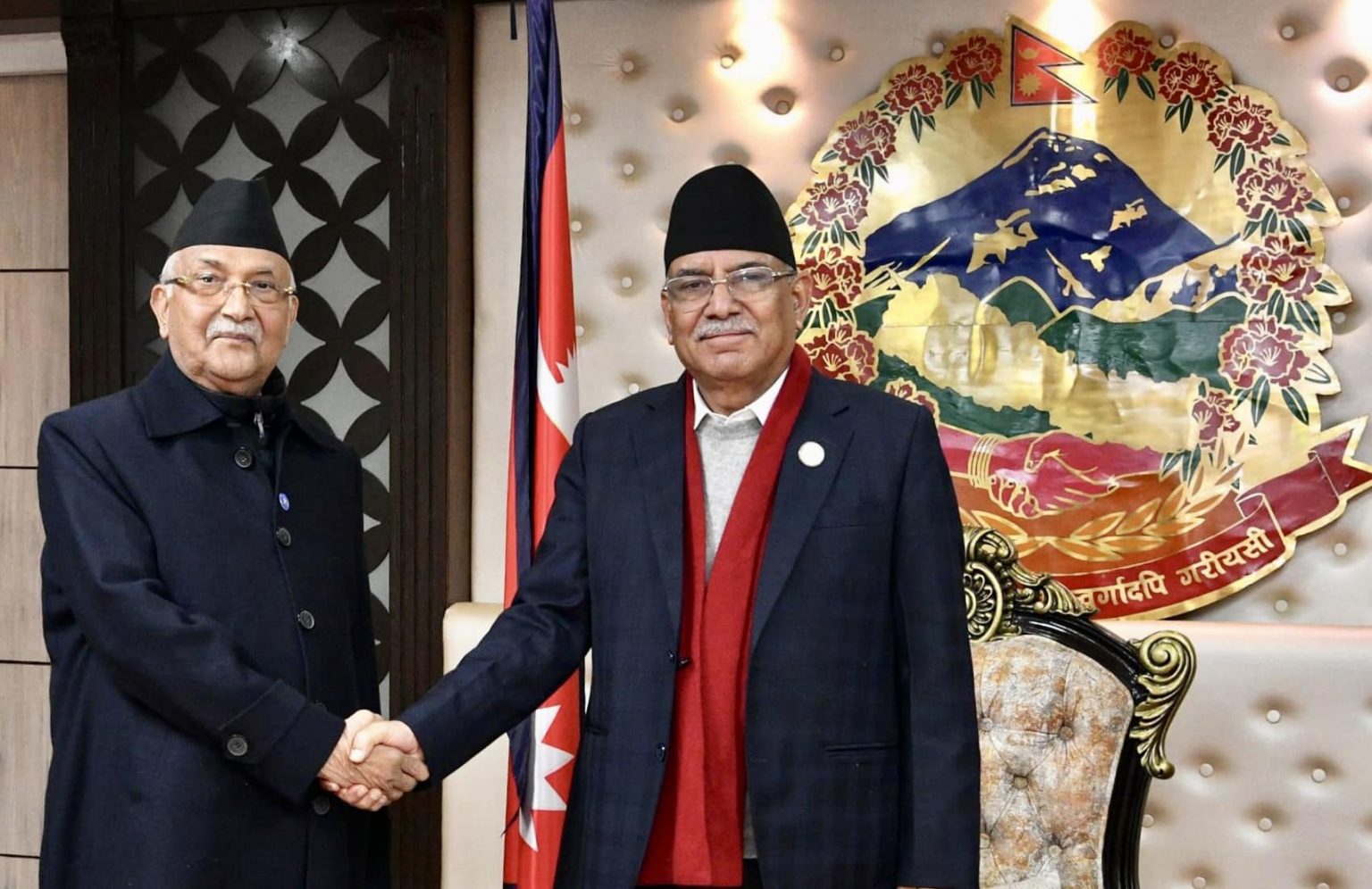 PM Dahal, UML Chairman Oli meet