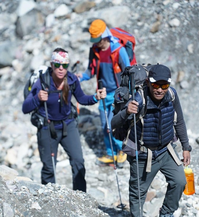 Jill Wheatley summit of Annapurna