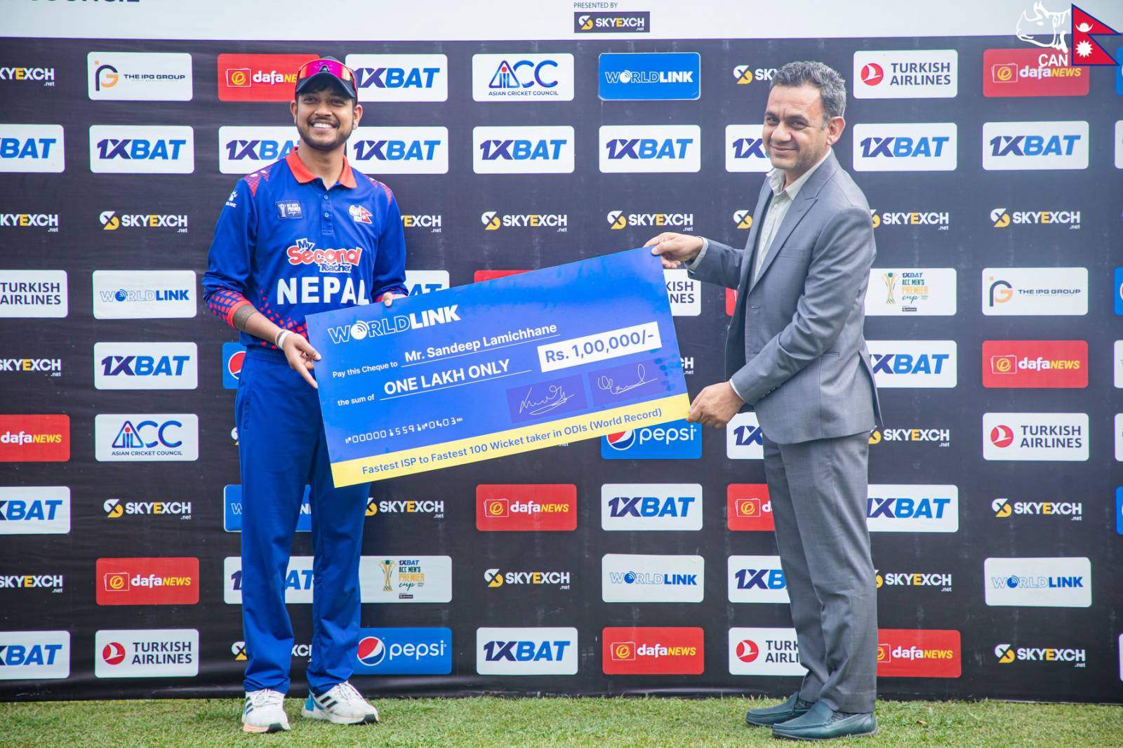 Sandeep Lamichhane awarded Player of the Match