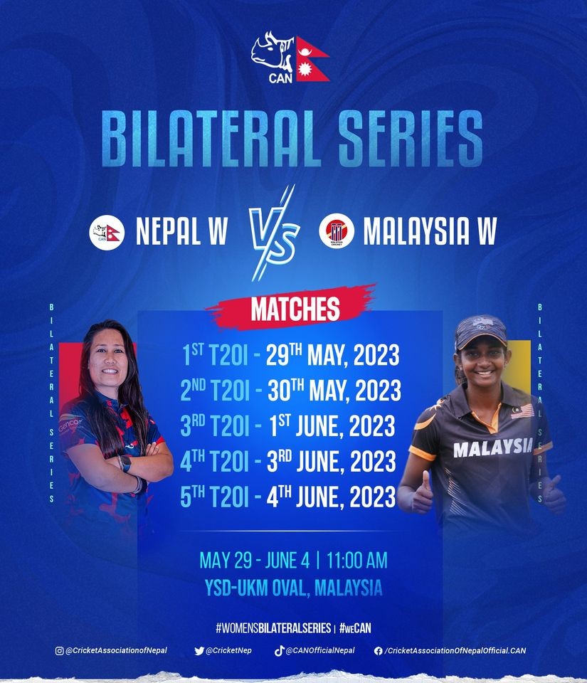 Series cricket between Nepal and Malaysia women