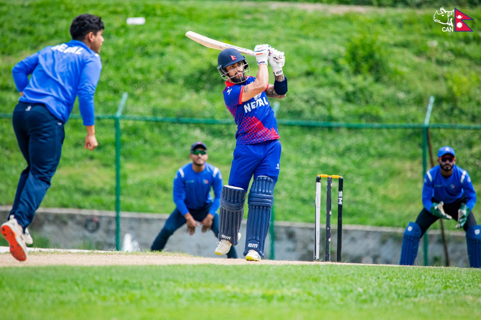 Nepali team practice for ICC Cricket Cup