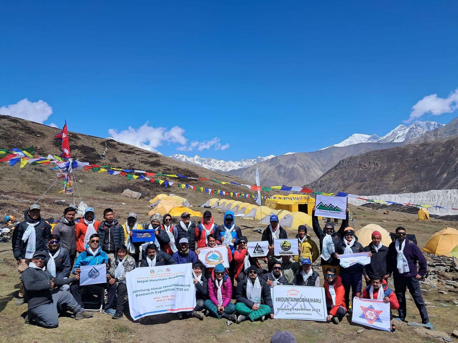 8 Students from Nepal Mountain Academy successfully summit Mt Himlung