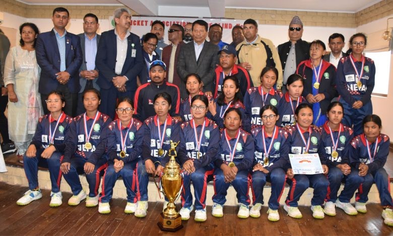 Honored Nepalese visually impaired cricket team