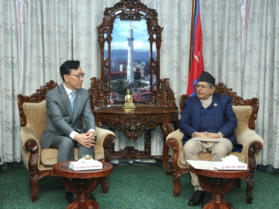 Korean Ambassador pays courtesy call to Speaker Ghimire