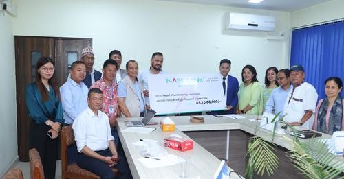 Nabil Bank supports NMA with ten lakhs eight thousand for welfare program