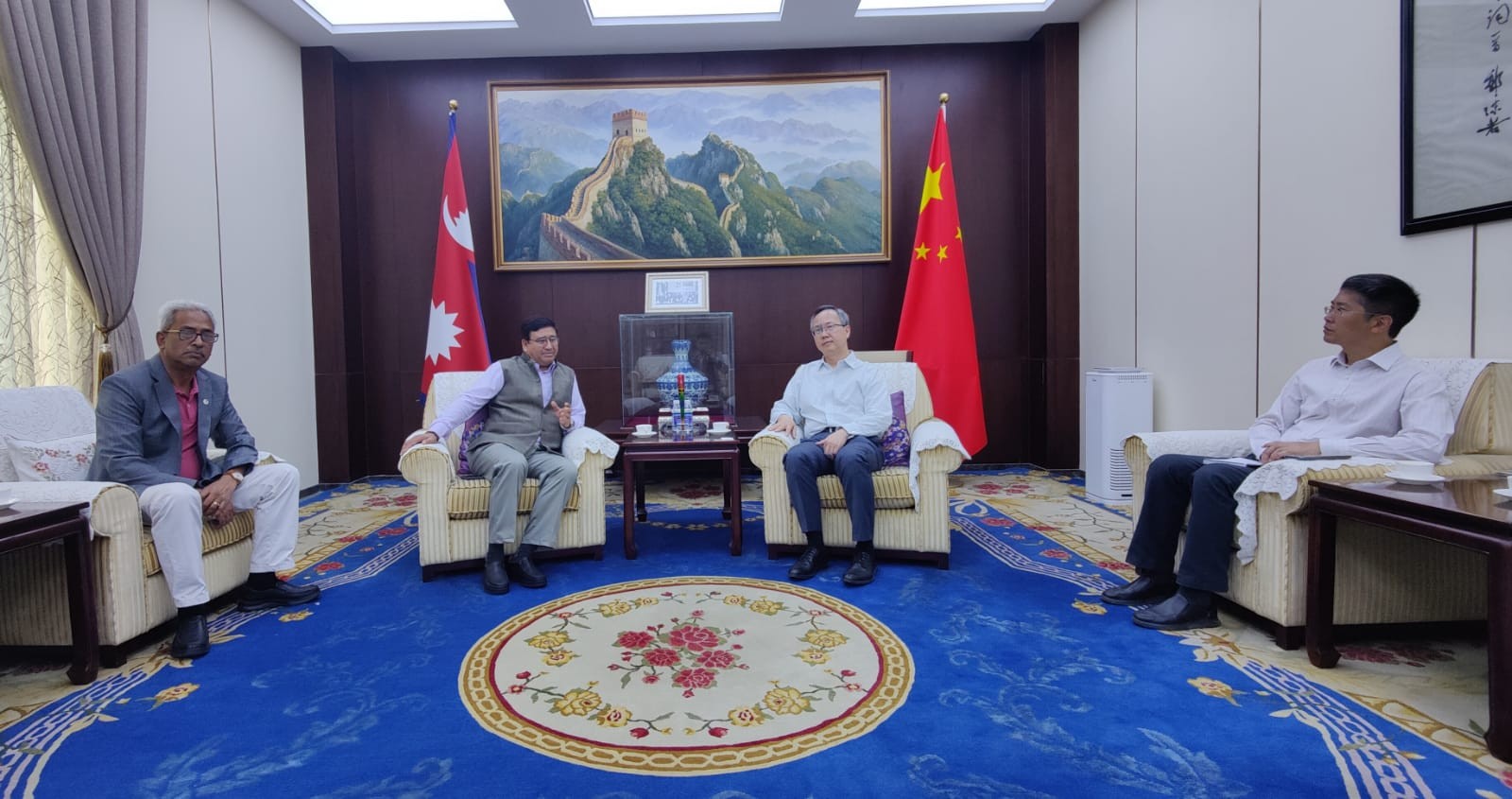 Discussion between Nepalese and Chinese officials about Nepalese sports