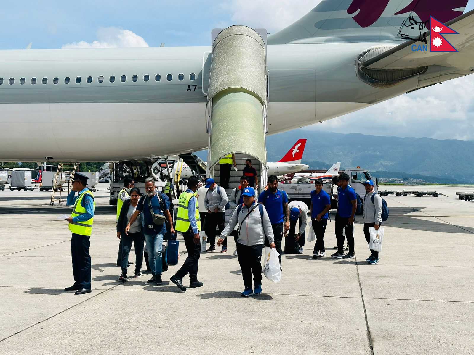 Nepali national cricket team returns home