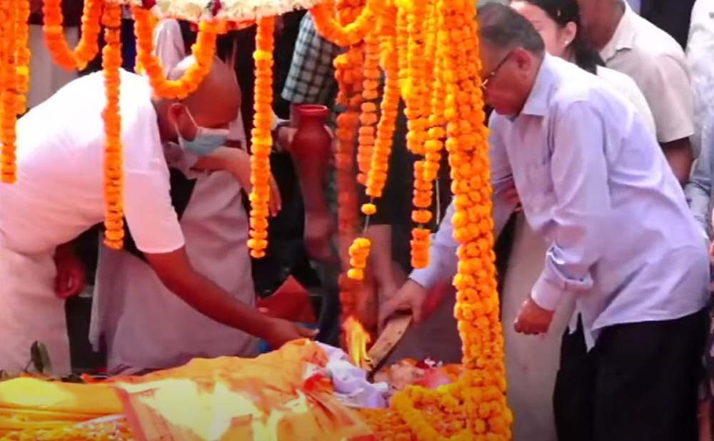 PM Dhal’s wife Sita Dahal cremated