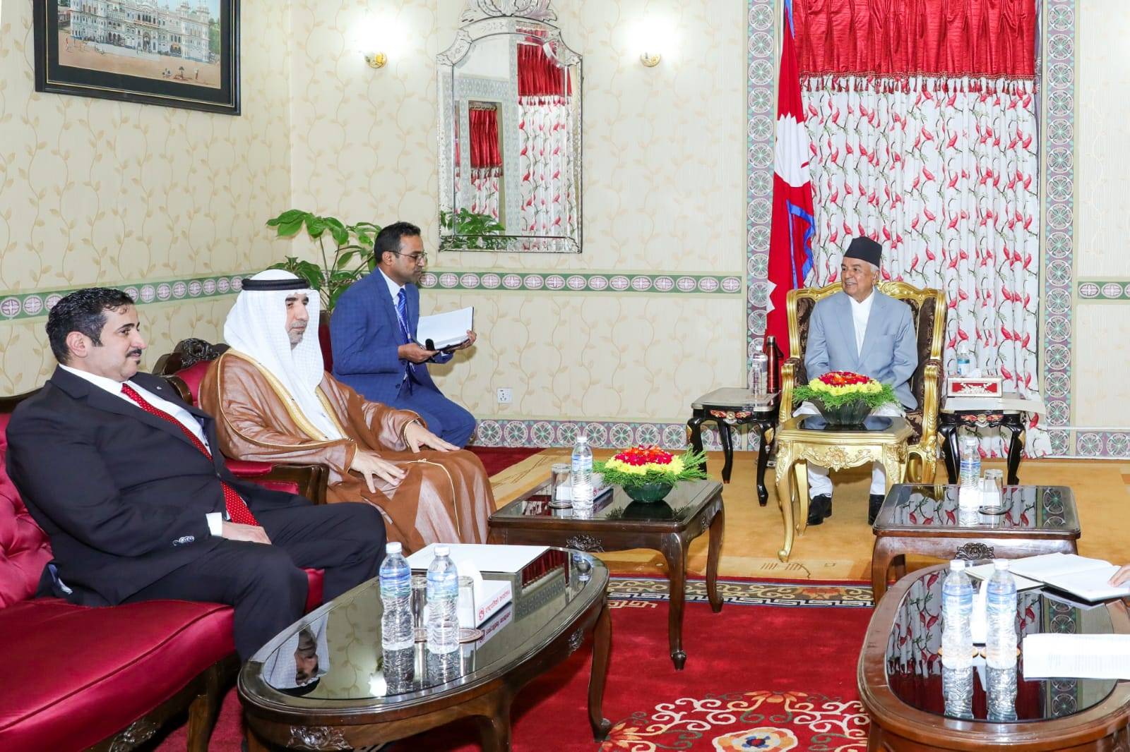 Courtesy call  with President Paudel by UAE Ambassador to Nepal