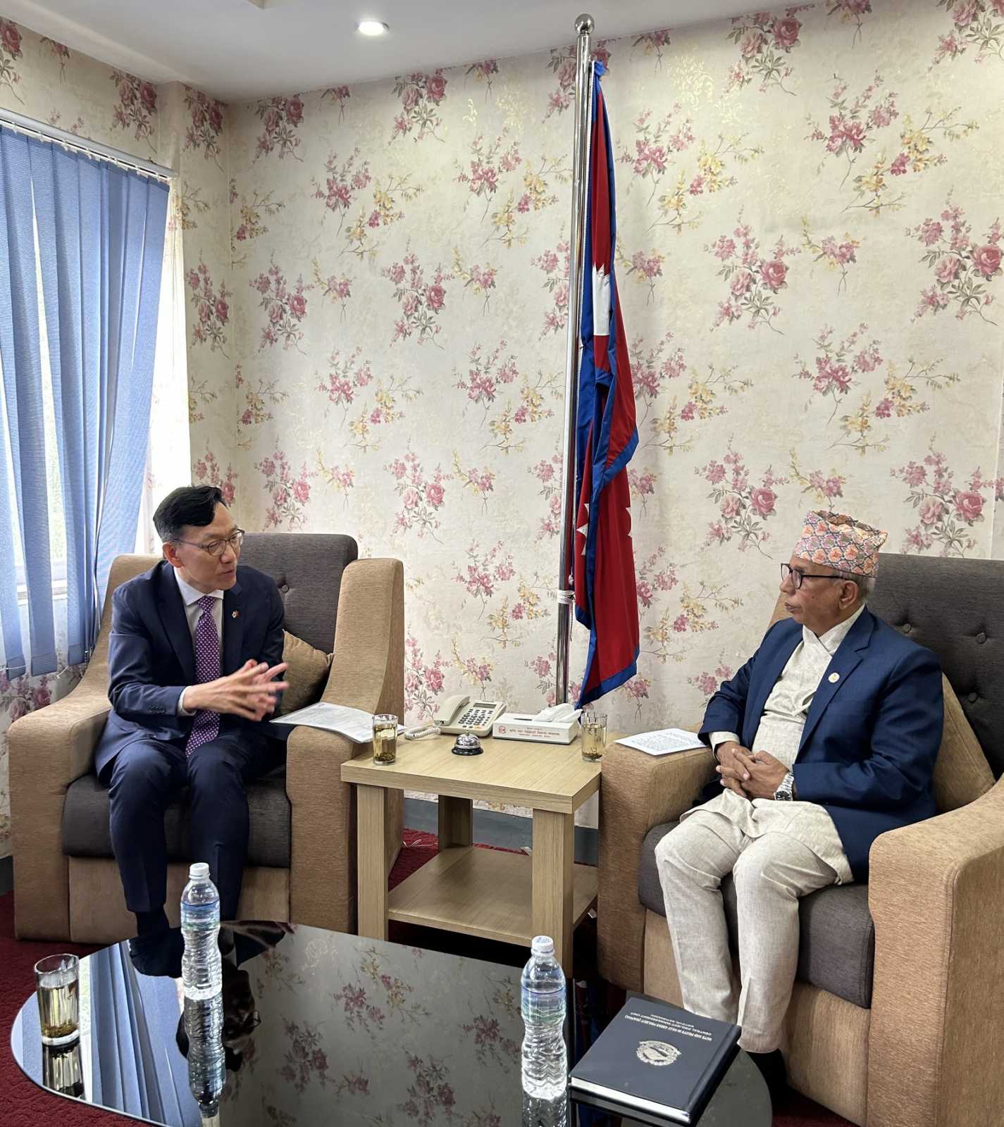 Korean Ambassador Park courtesy call to the Minister Bhusal