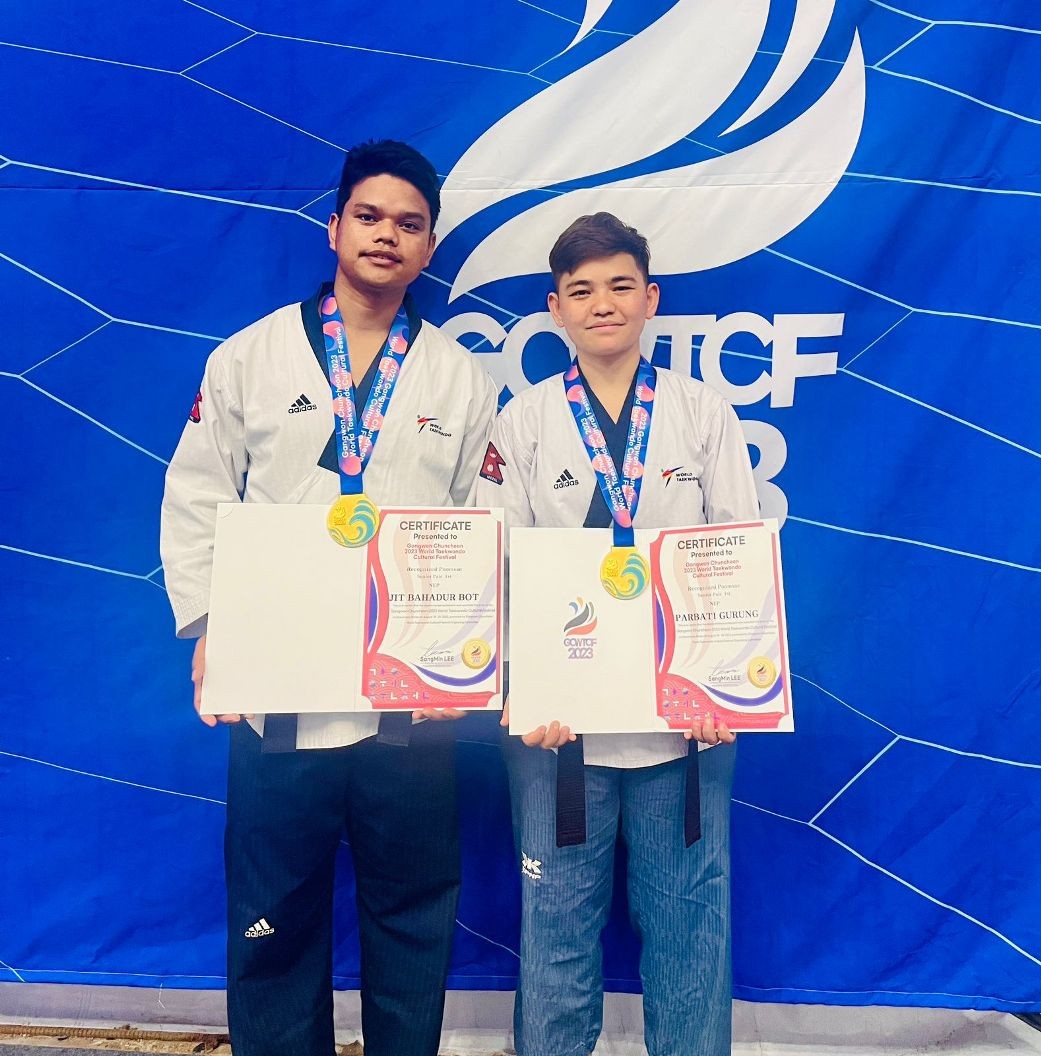 Jit Bahadur won double gold in Korea