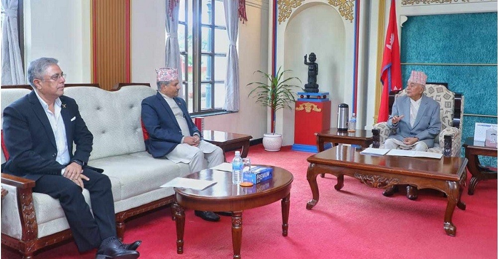 Meeting between the President and the Governor of Nepal Rastra Bank