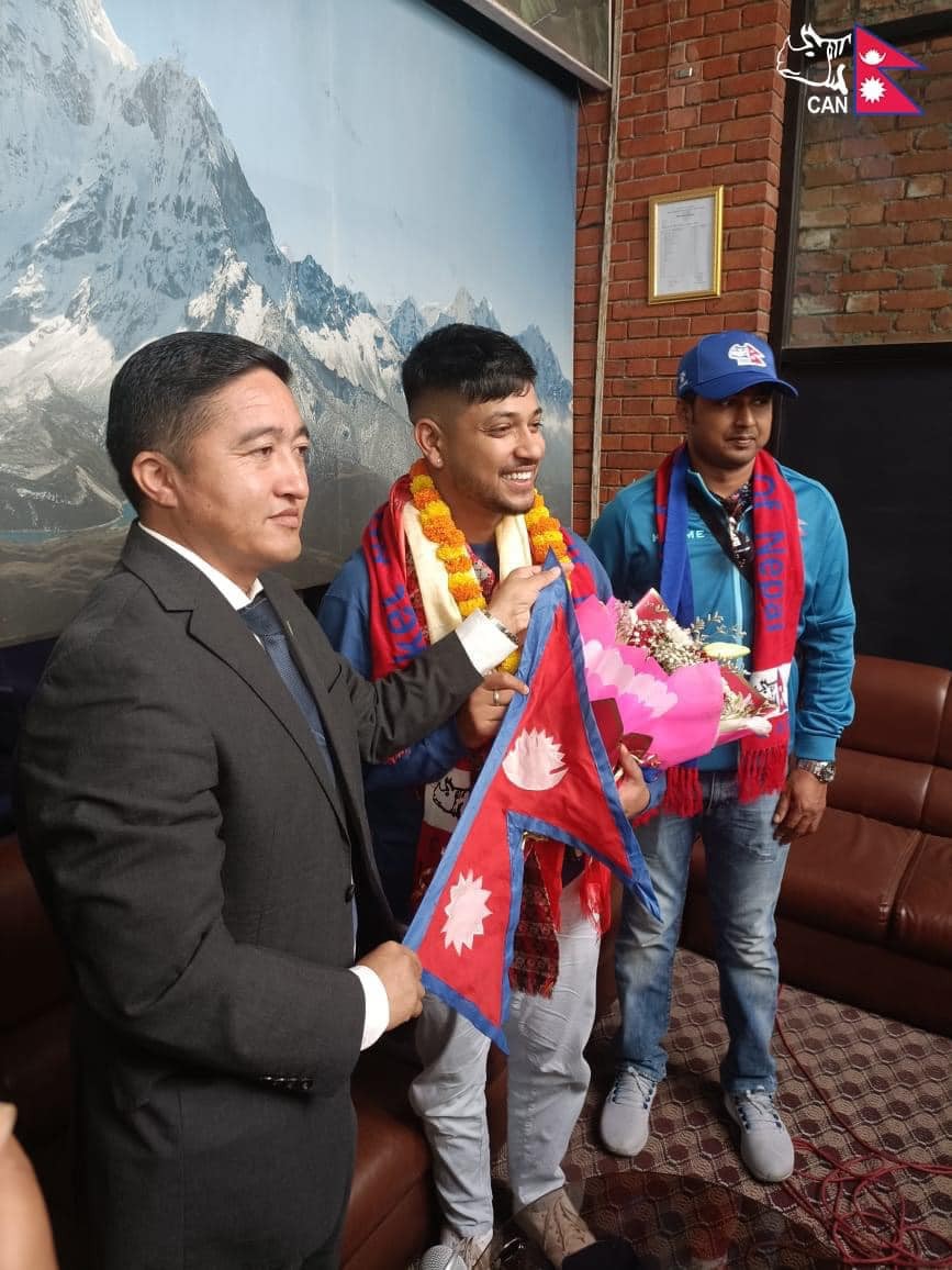 Cricketer Sandeep Lamichhane leaves for Pakistan