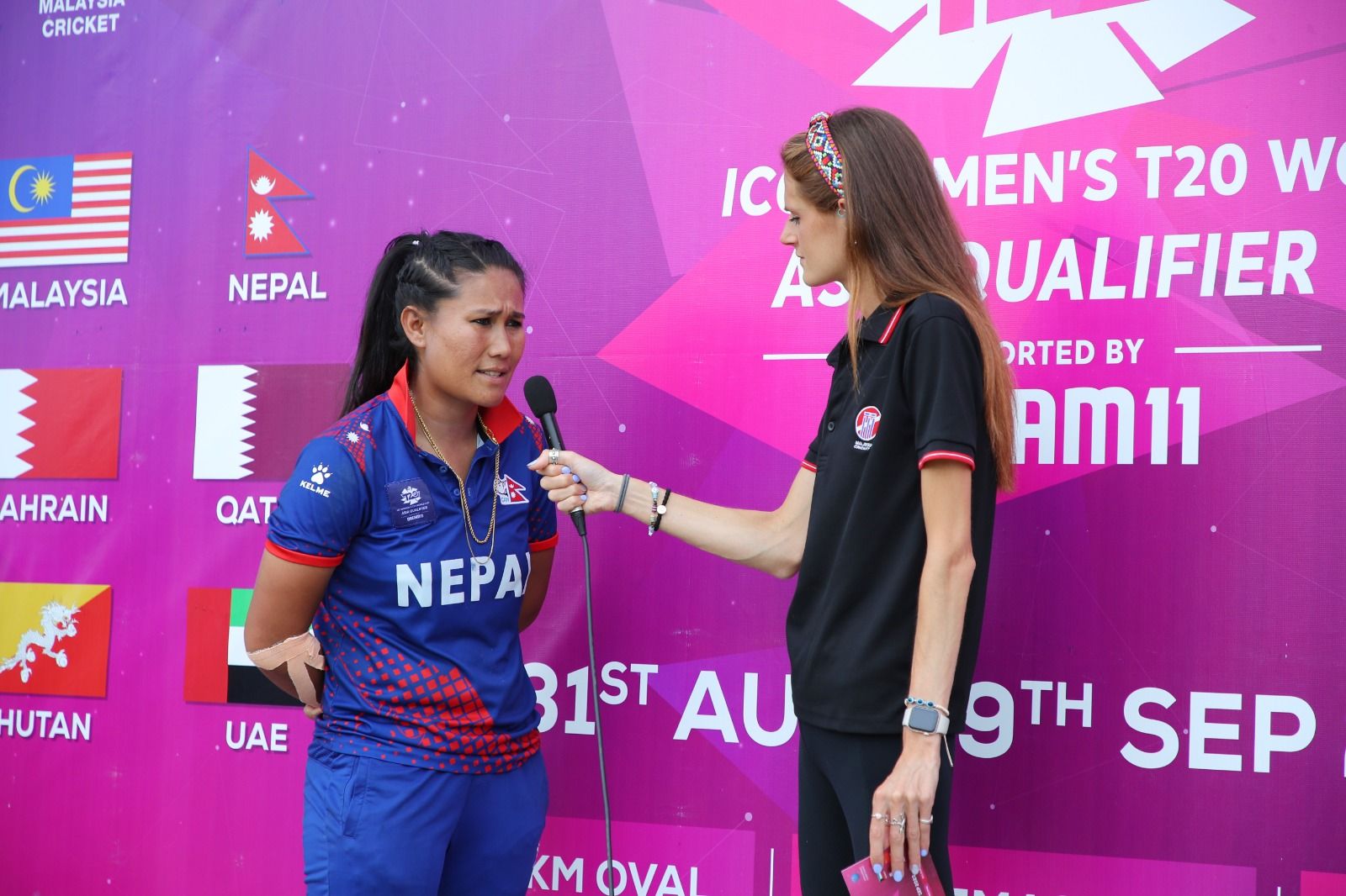 Snapshots from the thrilling semi-final match between Nepal and Thailand