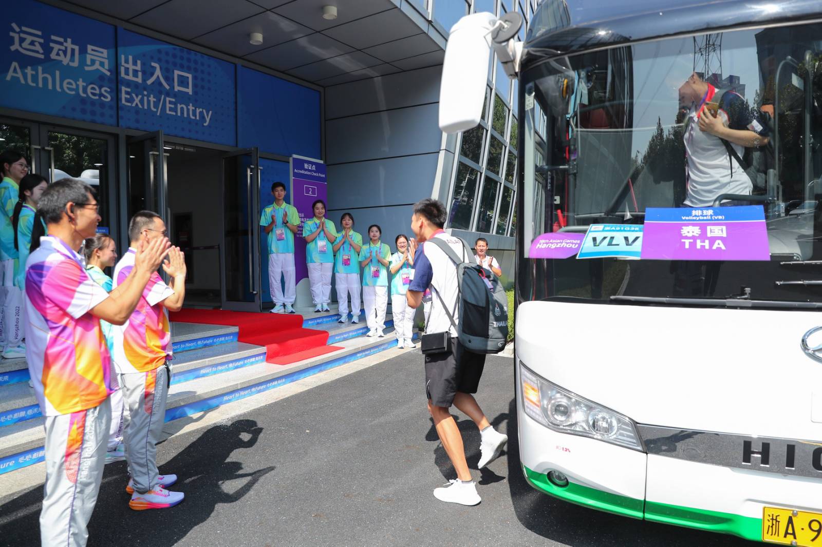 Asian Games participants arriving in China