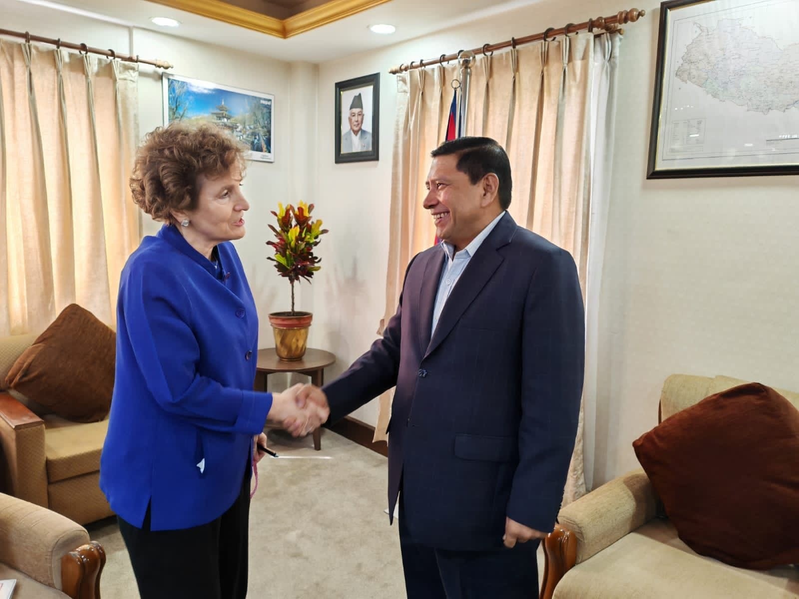 DPM Shrestha Meets MCC CEO Albright